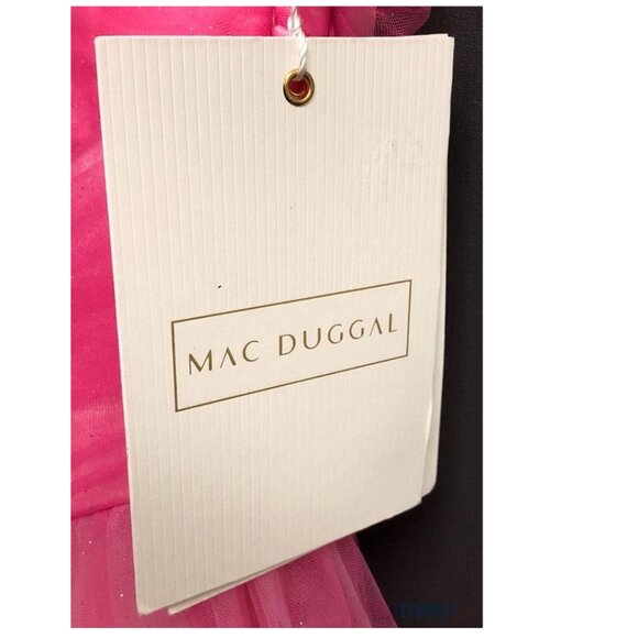 MAC DUGGAL  Pink Ombre Ruffled One Shoulder Dress. Size 8. New w Tag - Picture 6 of 9